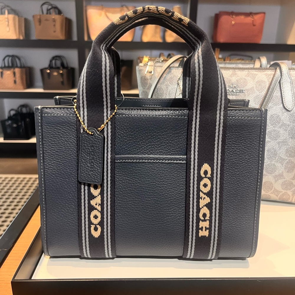 New Coach Smith Tote 24 Crossbody In Leather IM/DENIM MULTI CBH14 - Picture 4 of 7